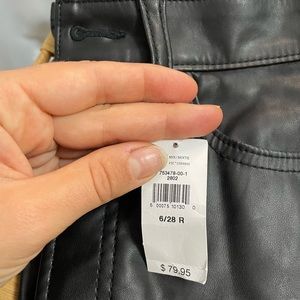 NWB Gap Black leather pants